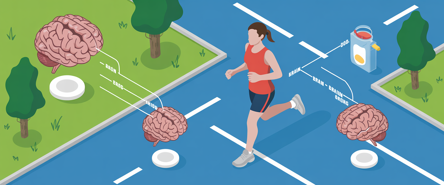 Person joyfully jogging in a park, illustrating exercise's mental health benefits discussed in the article.