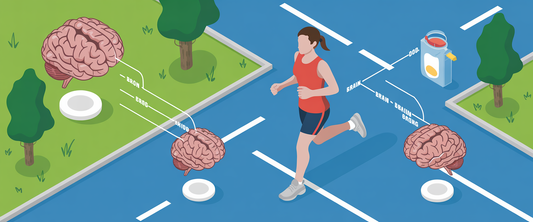 Person joyfully jogging in a park, illustrating exercise's mental health benefits discussed in the article.