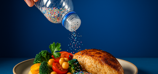 microplastics sprinkled on food