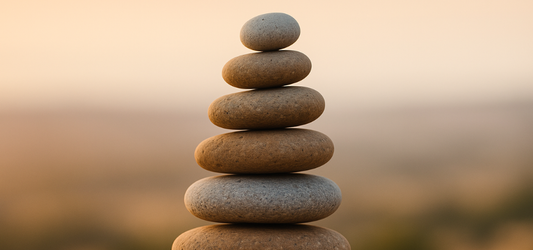 Stacked rocks zen waterfall