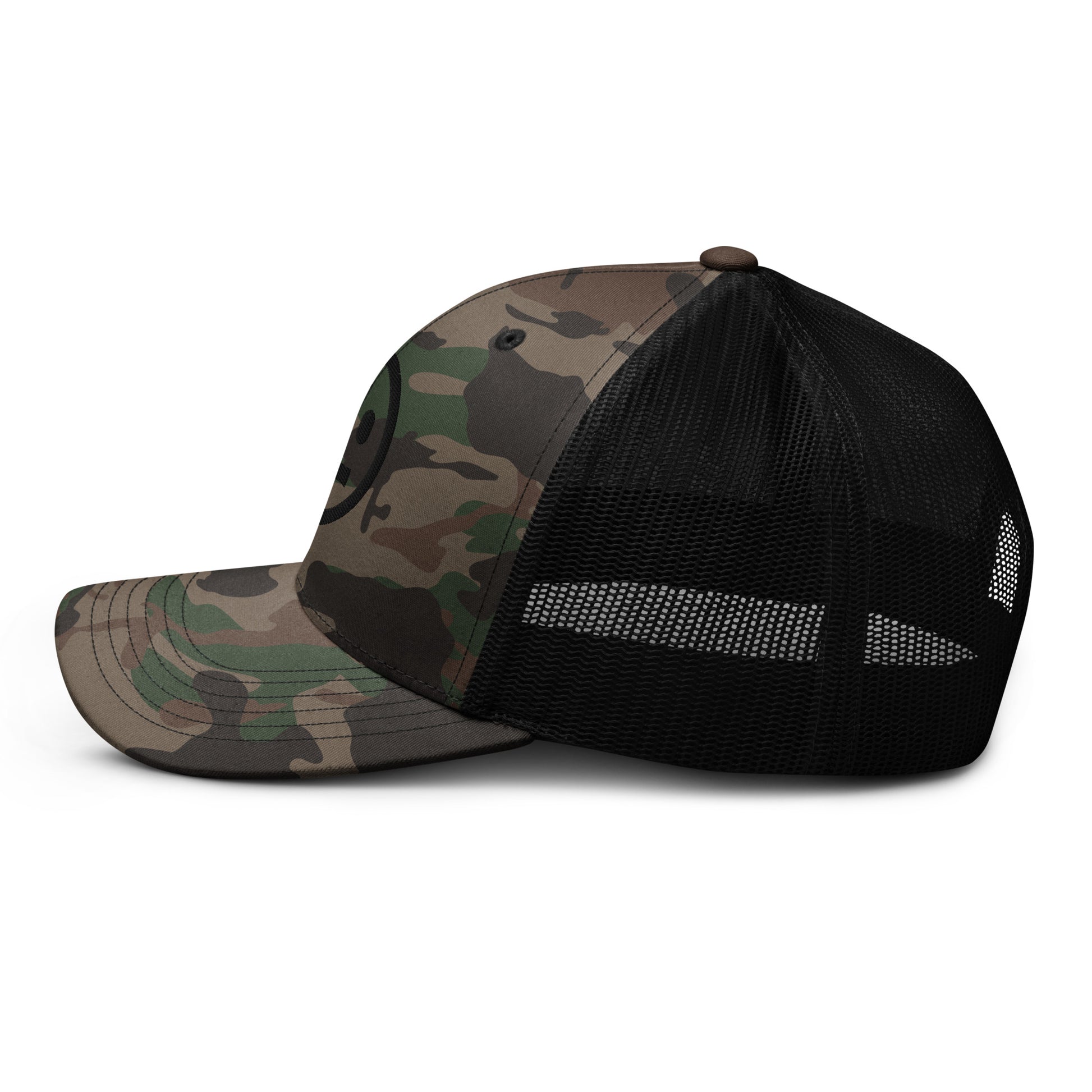 stoned ape camouflage trucker hat