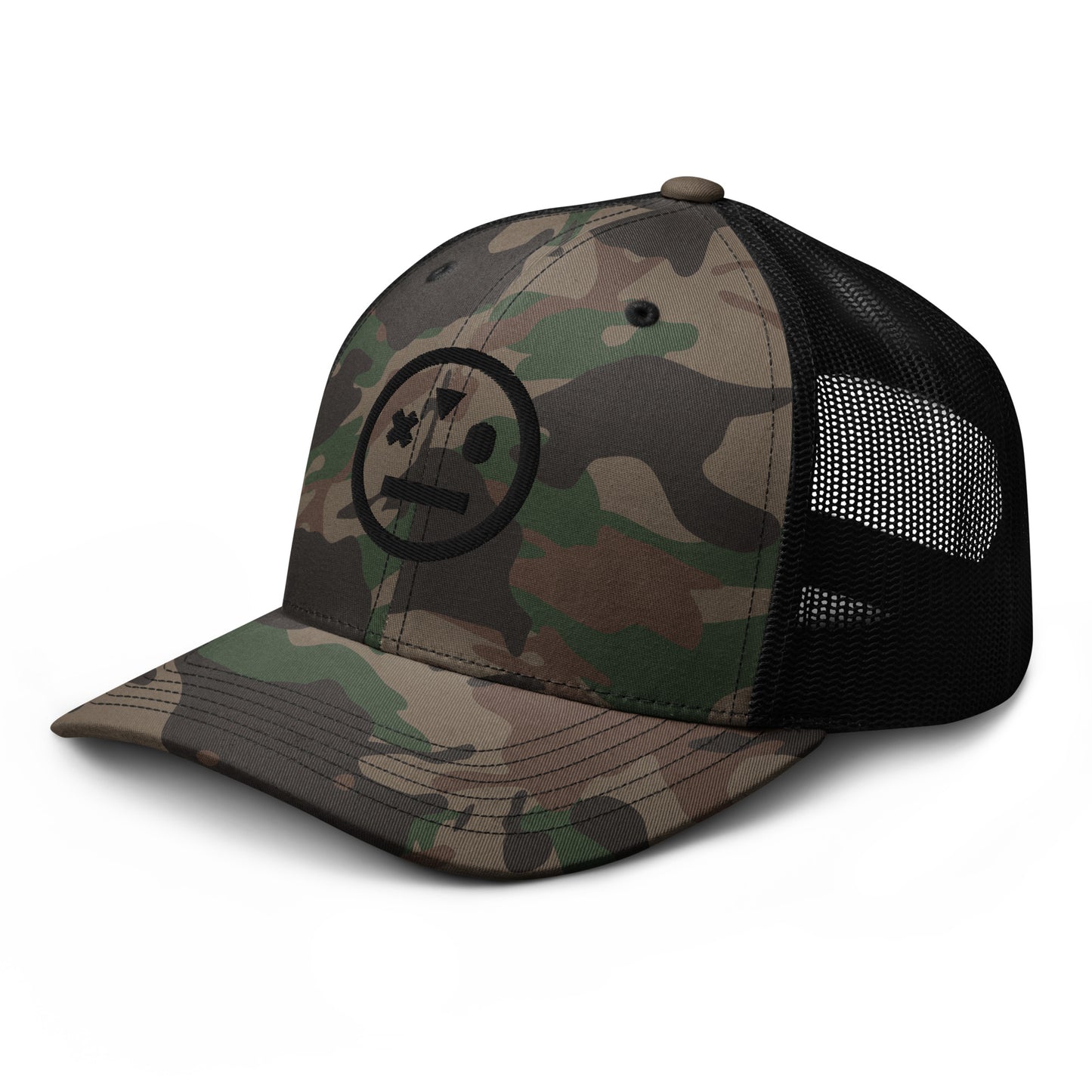 stoned ape camouflage trucker hat