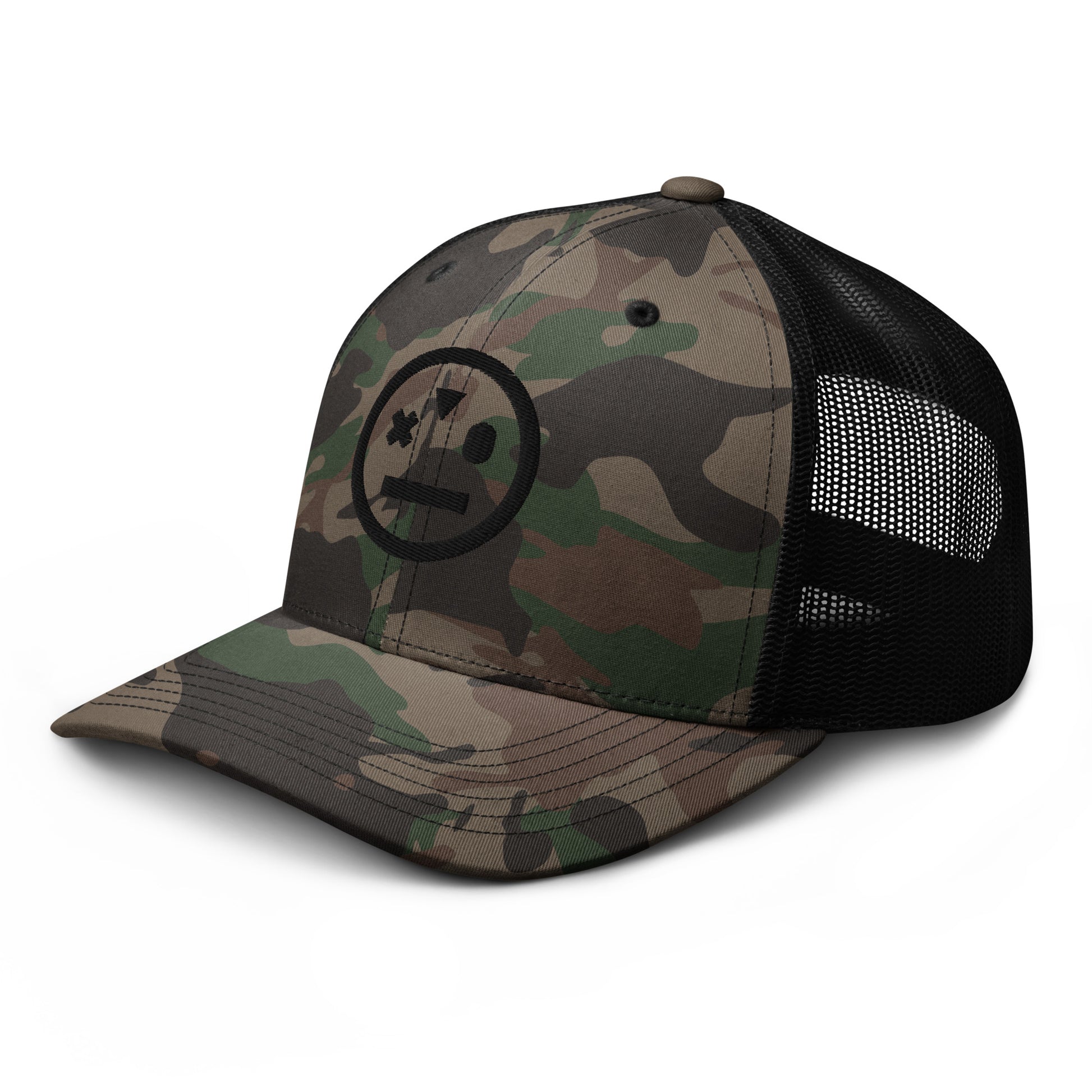 stoned ape camouflage trucker hat