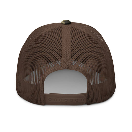 stoned ape camouflage trucker hat