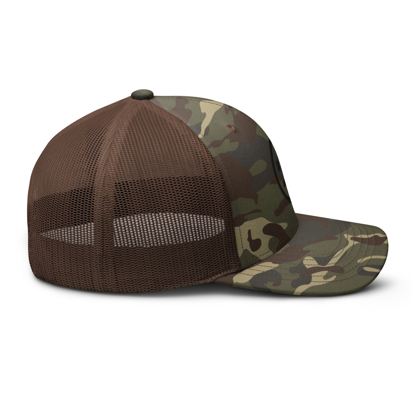 stoned ape camouflage trucker hat