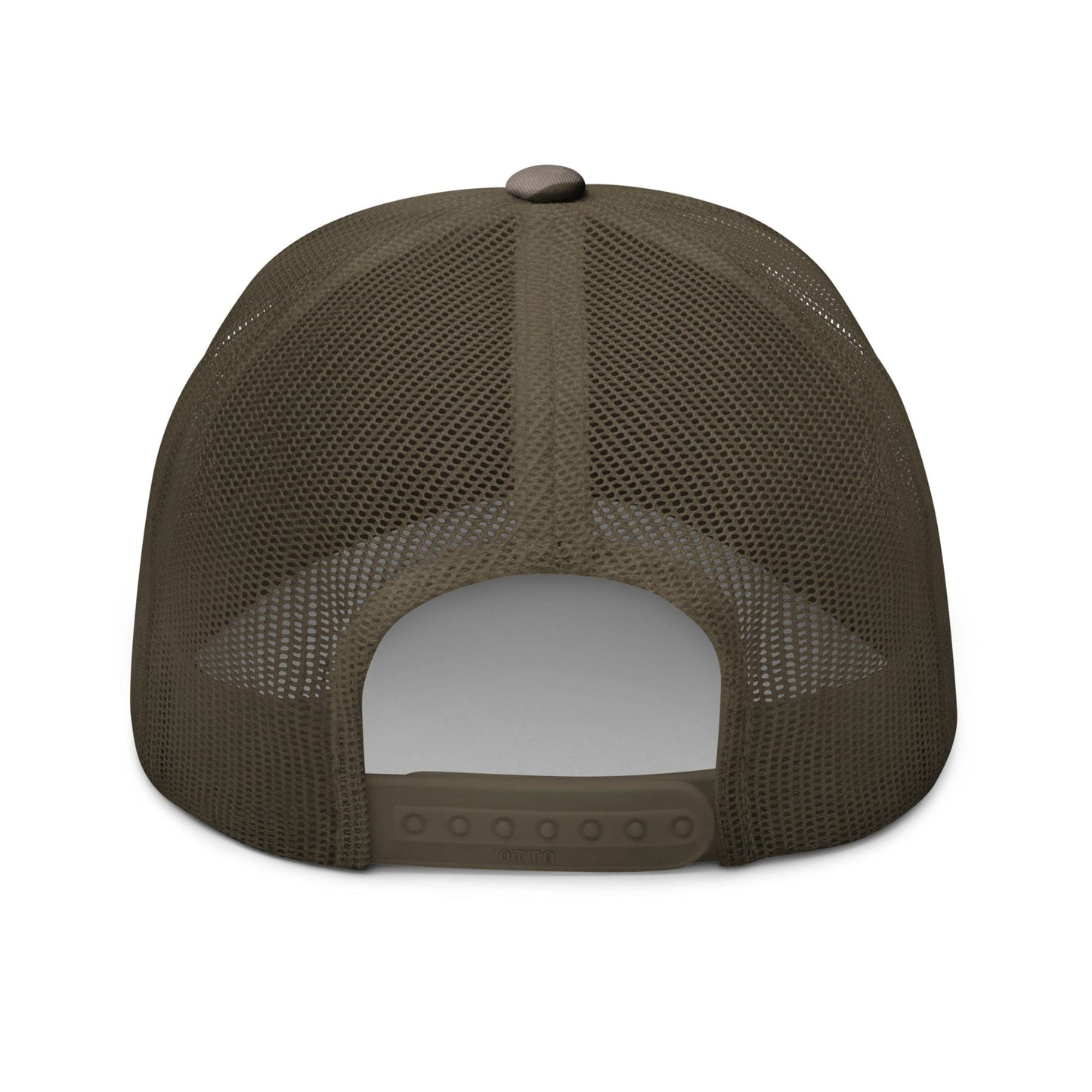 stoned ape camouflage trucker hat