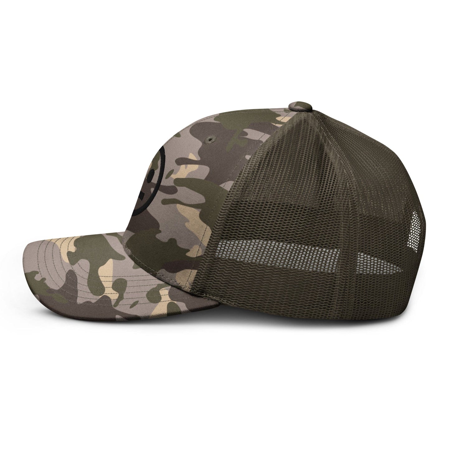 stoned ape camouflage trucker hat