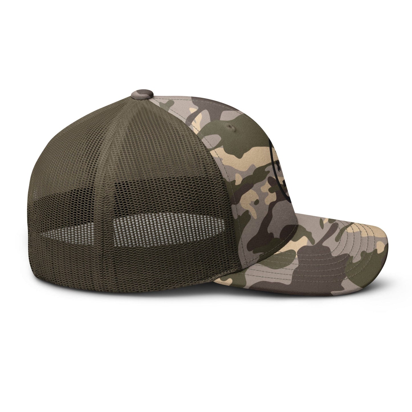 stoned ape camouflage trucker hat