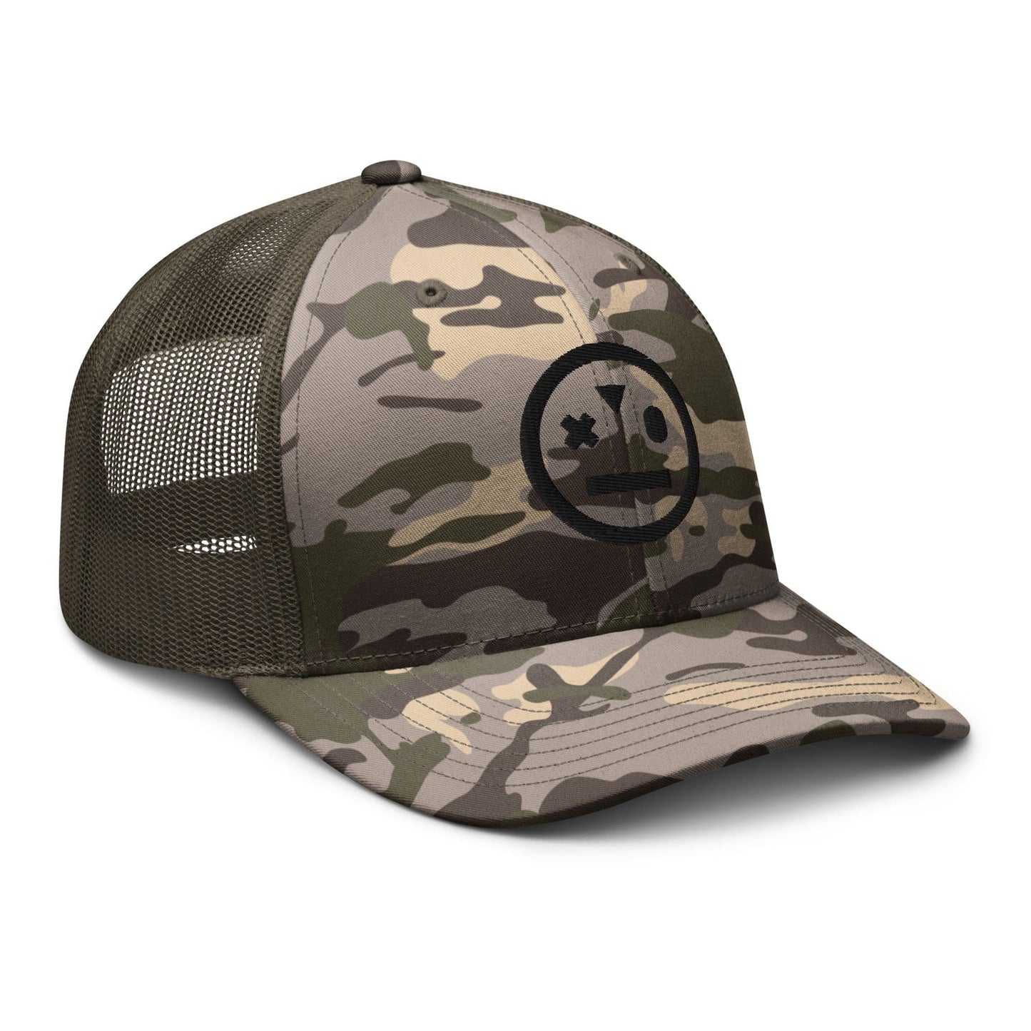 stoned ape camouflage trucker hat