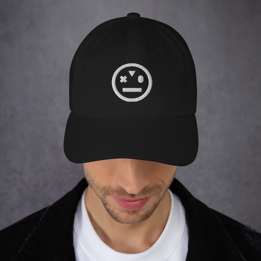 man wearing black unisex stoned ape dad hat