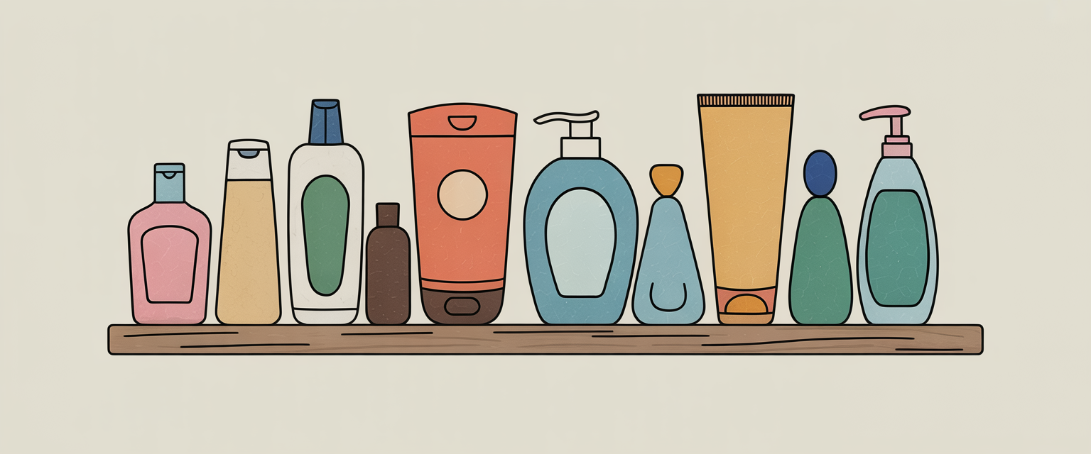 Colorful assortment of aromatic balms and toothpaste tubes, highlighting potential neurotoxic ingredients in daily hygiene products.