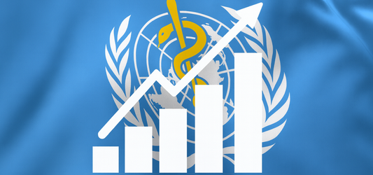 Bar chart on WHO flag