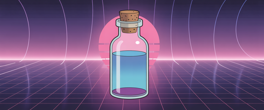 Bryan Johnson holding a small vial of methylene blue, highlighting the biohacking trend towards cognitive enhancement.