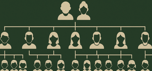 family tree on green background