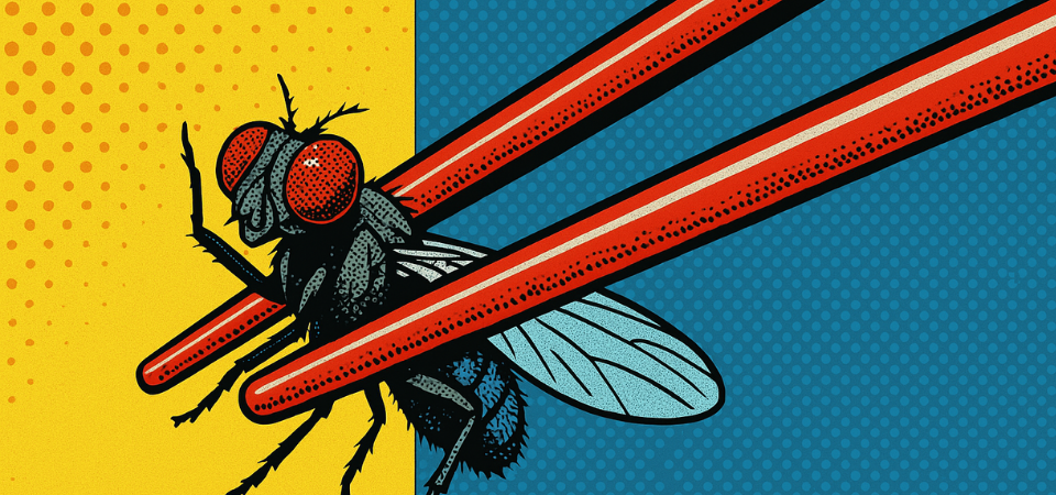 chopsticks catching fly