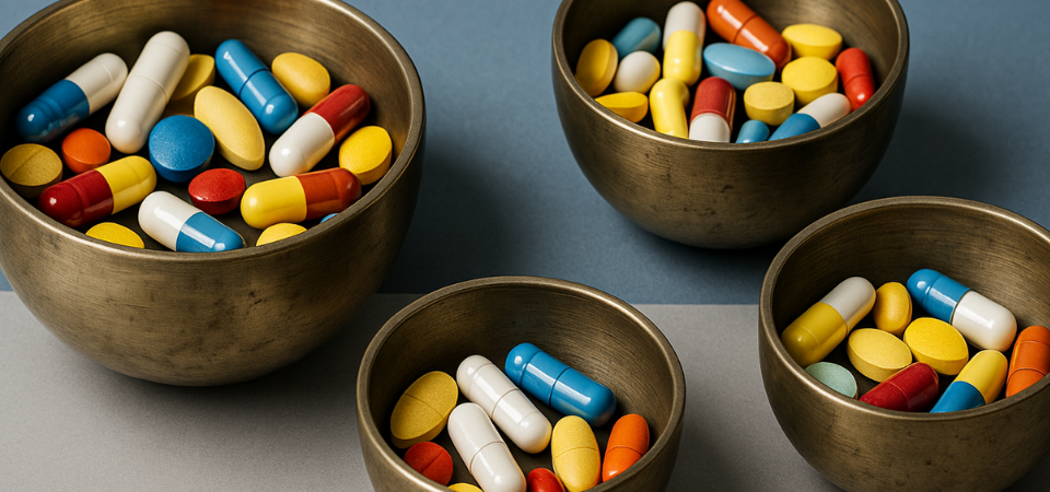 sound bowls full of pills