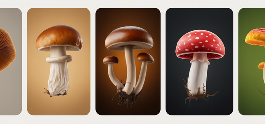 nootropic mushrooms side by side