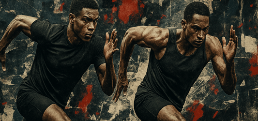 two sprinters racing