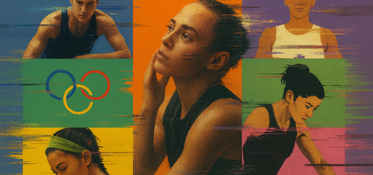 Olympic athletes in collage