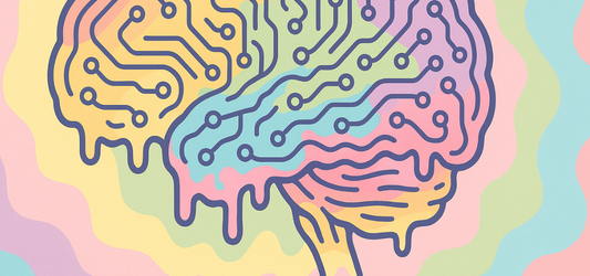 pastel colored brain