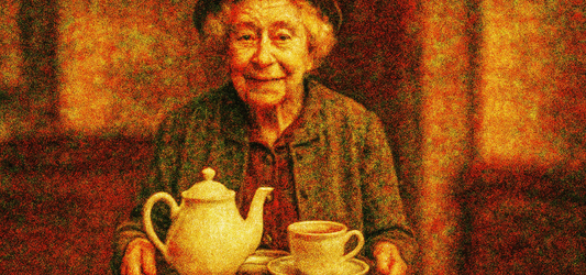Woman serving tea