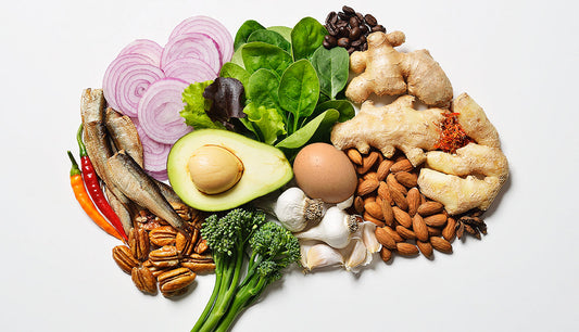 healthy foods in shape of brain, stoned ape