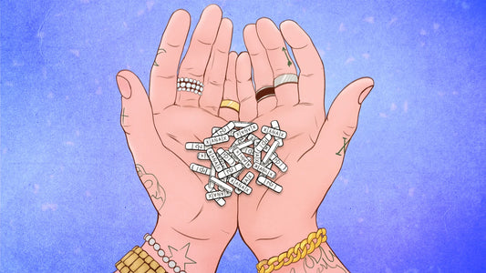 hand holding pills xanax