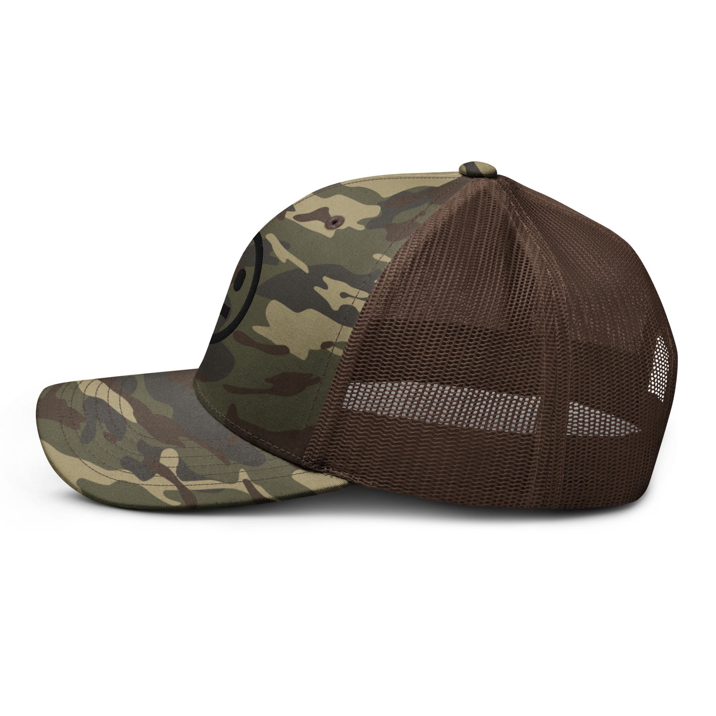 stoned ape camouflage trucker hat