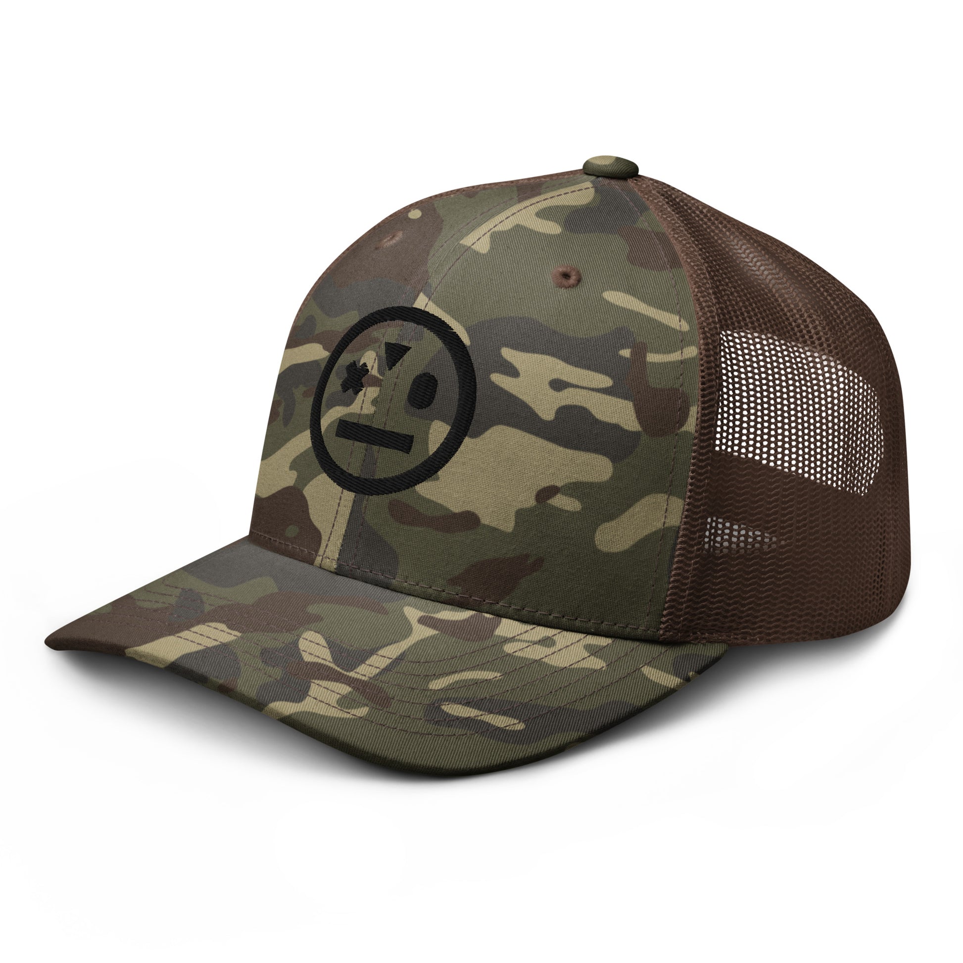 stoned ape camouflage trucker hat