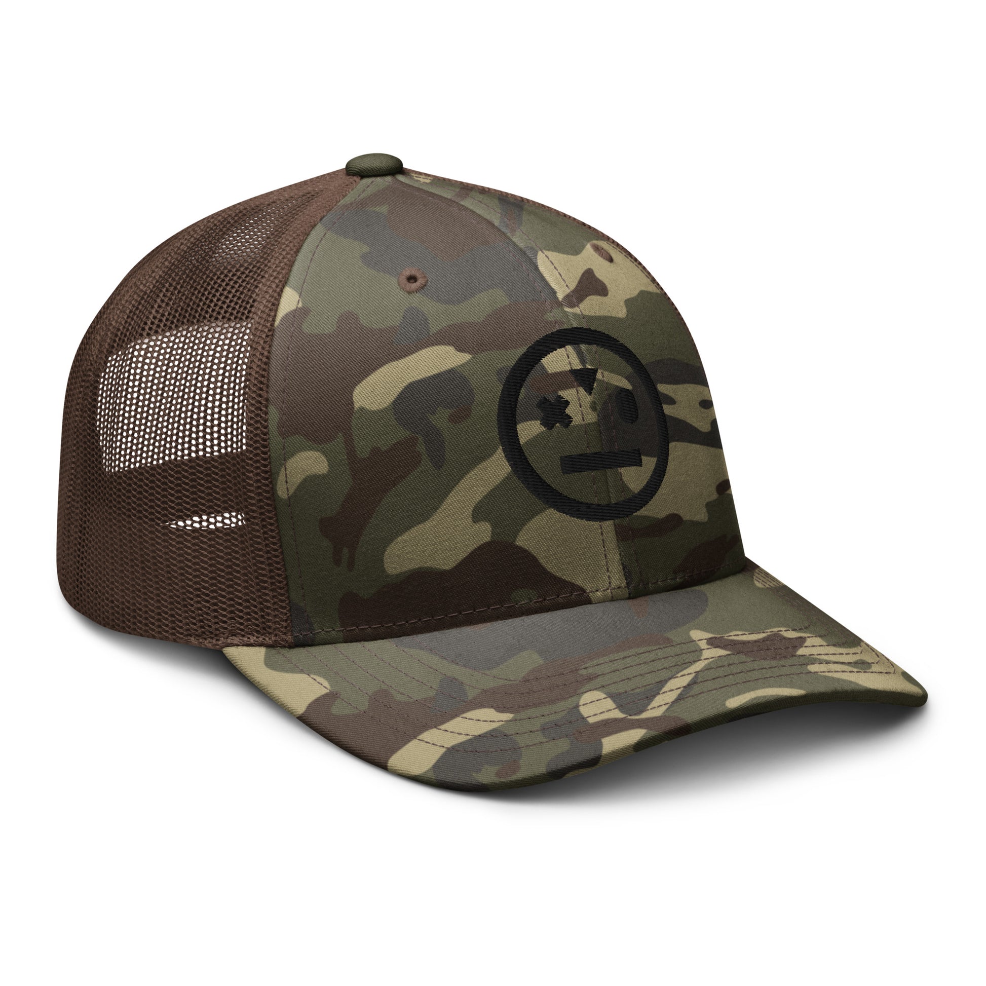 stoned ape camouflage trucker hat