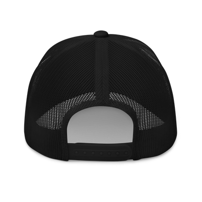 black on black stoned ape trucker hat