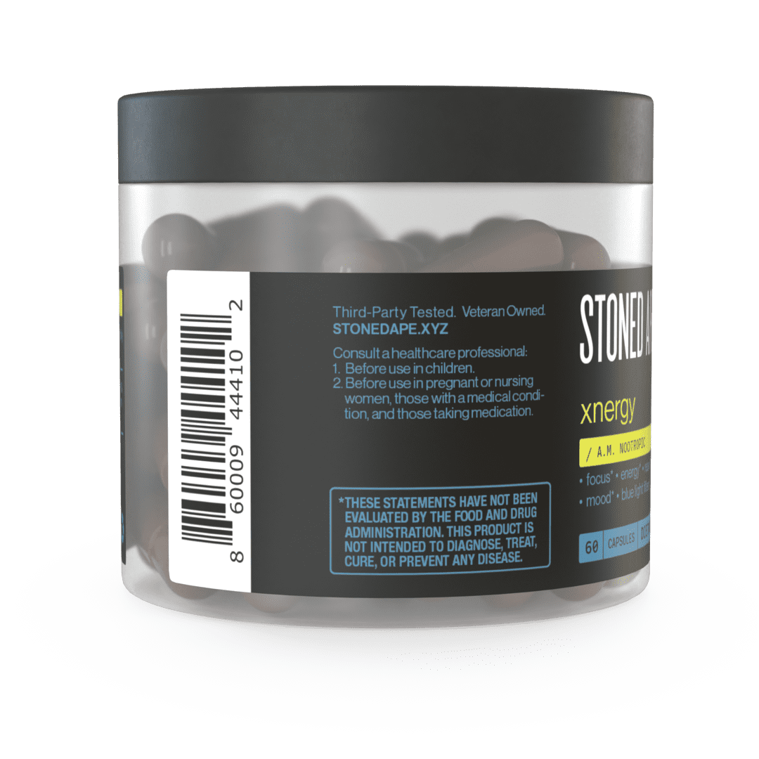stoned ape AM nootropic for energy and focus, NSF certified for sport