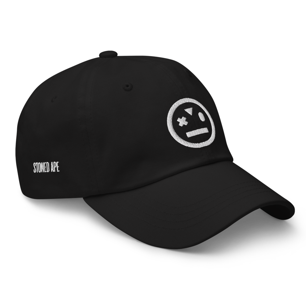 black unisex stoned ape dad hat