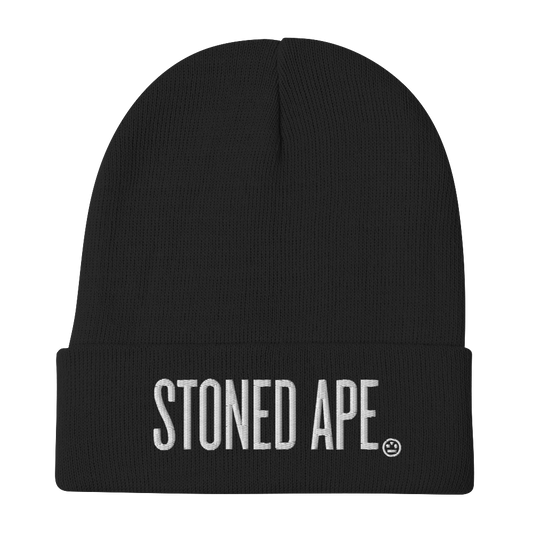 Black stoned ape beanie